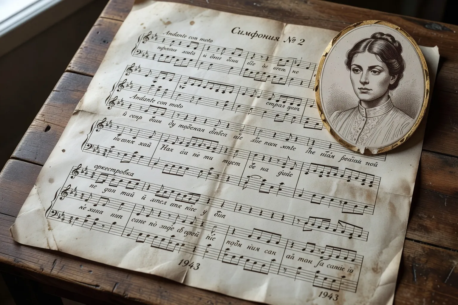 Partition manuscrite de compositrice polonaise du XIXe siècle