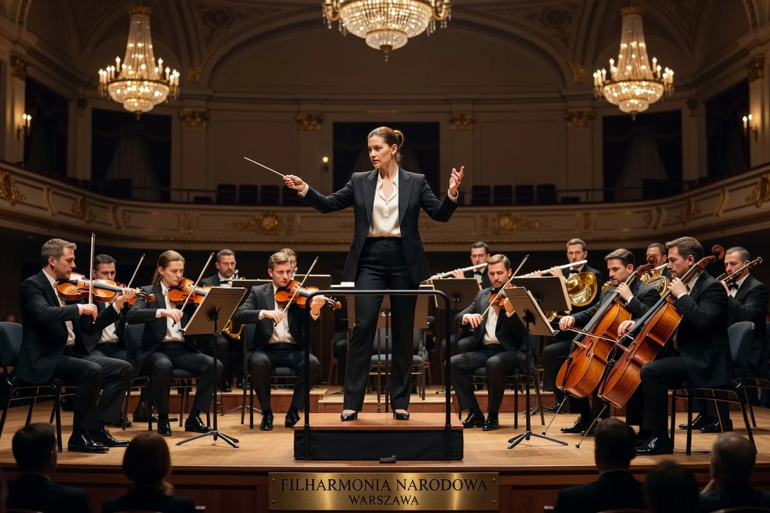 Orchestre de chambre polonais avec compositrice dirigeant
