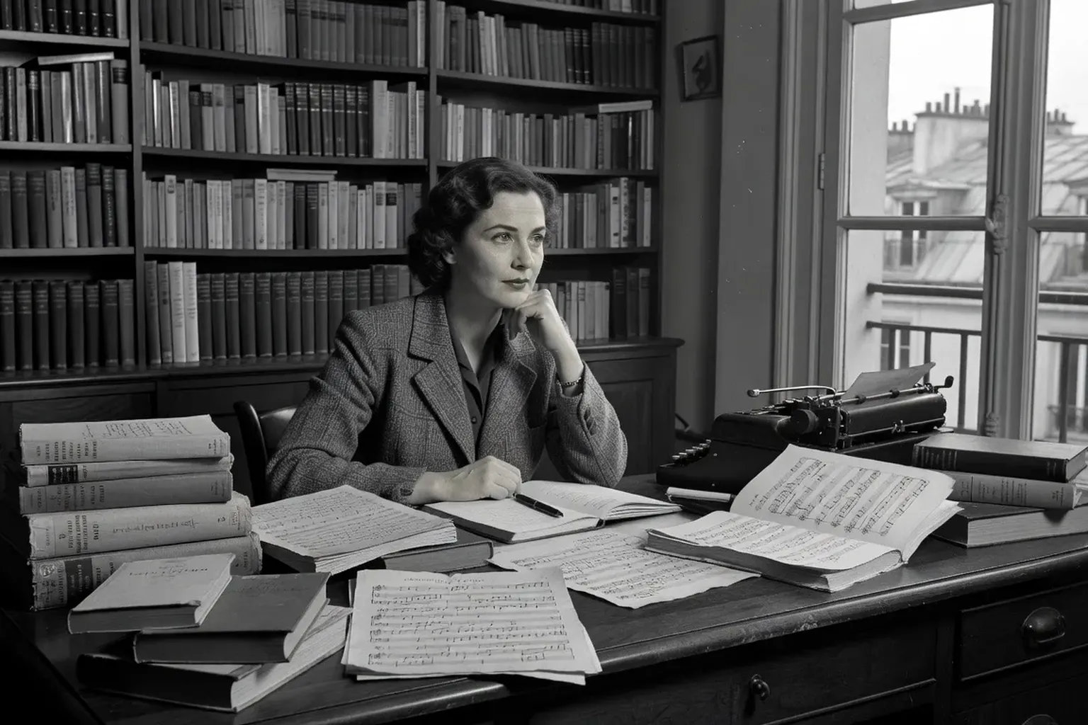 Portrait d'Adrienne Clostre, compositrice française