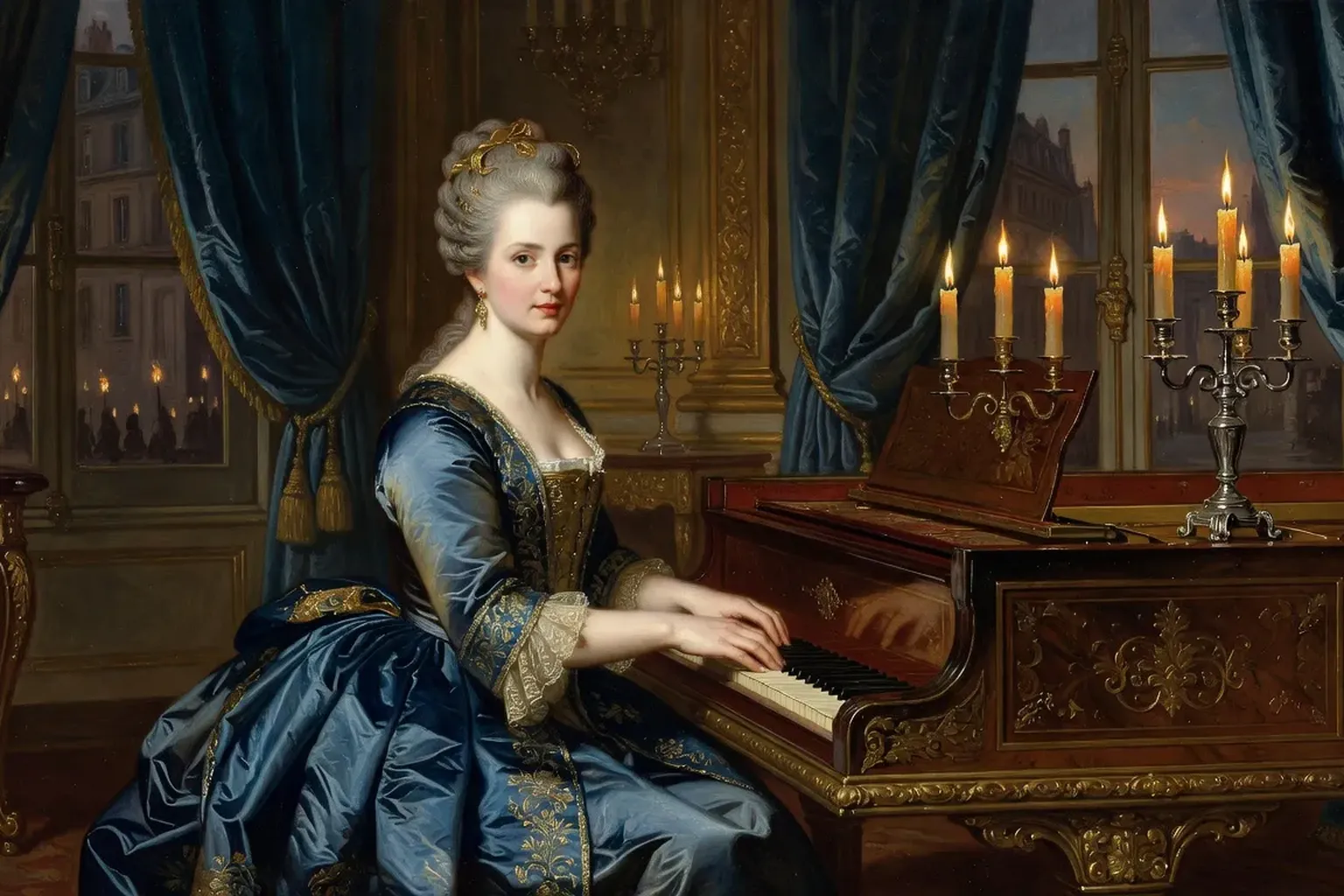 Portrait de la marquise de Montgeroult, compositrice française du XVIIIe siècle