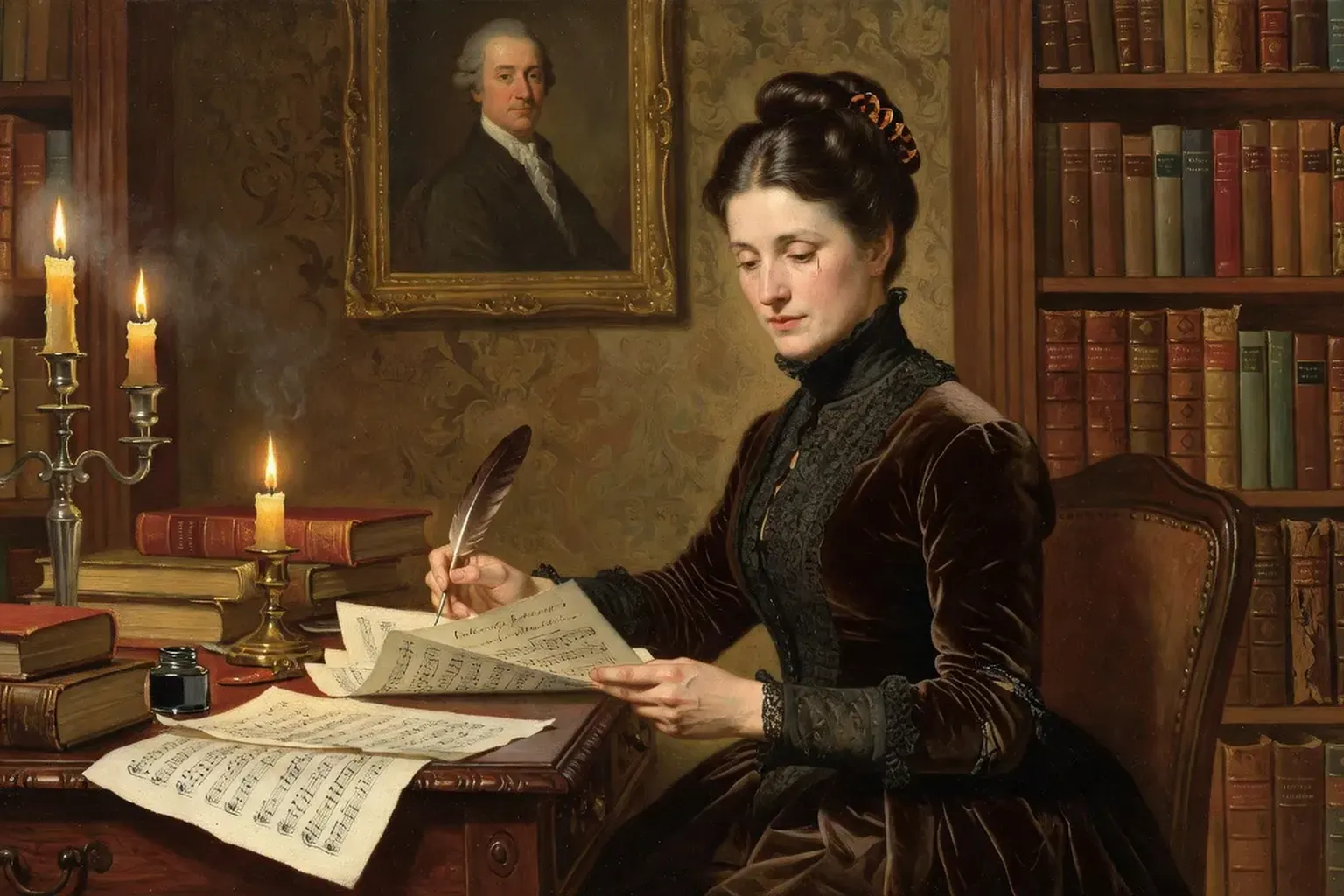 Portrait de Louise Farrenc, compositrice française du XIXe siècle